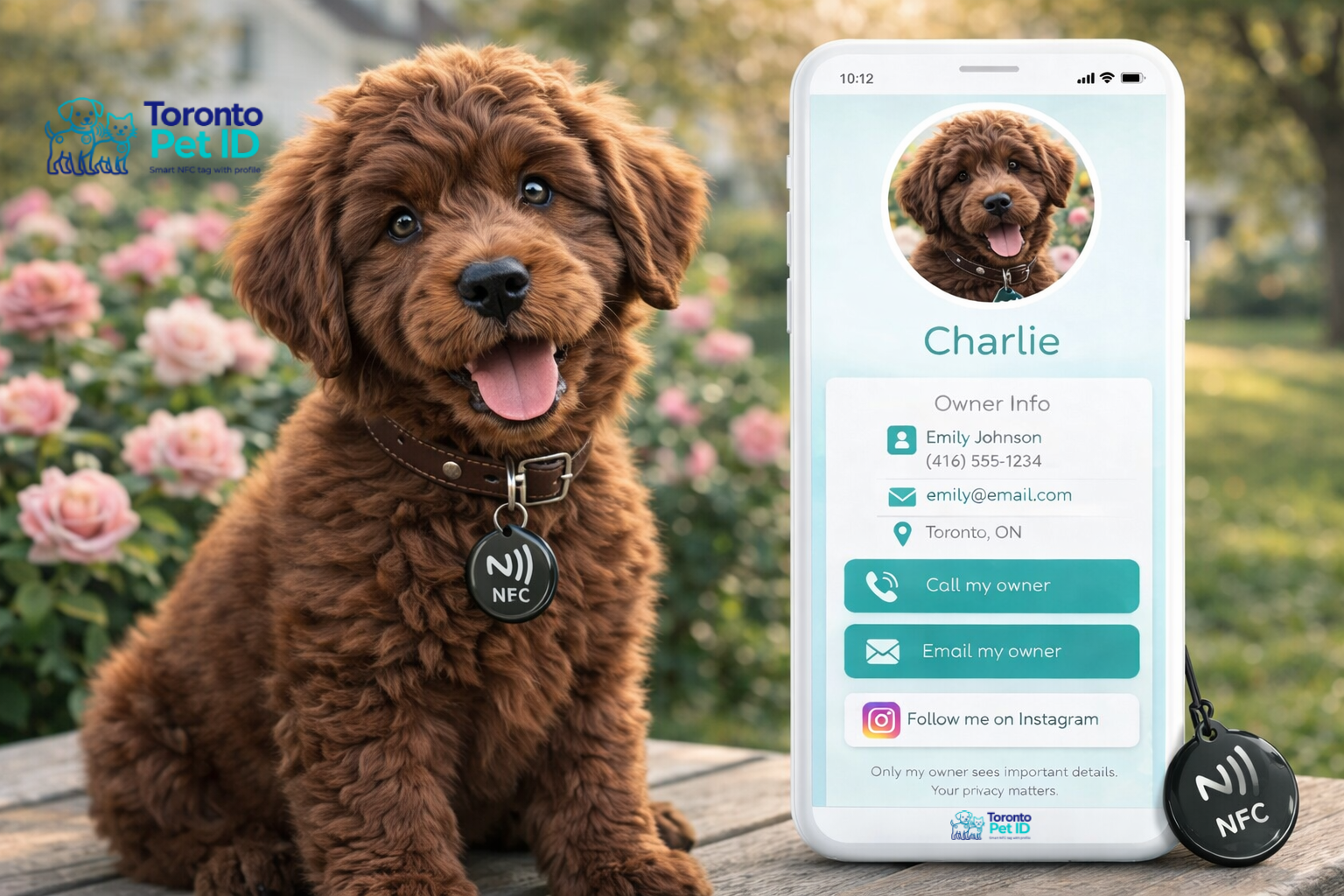 Pet profile register online and get a smart nfc tag