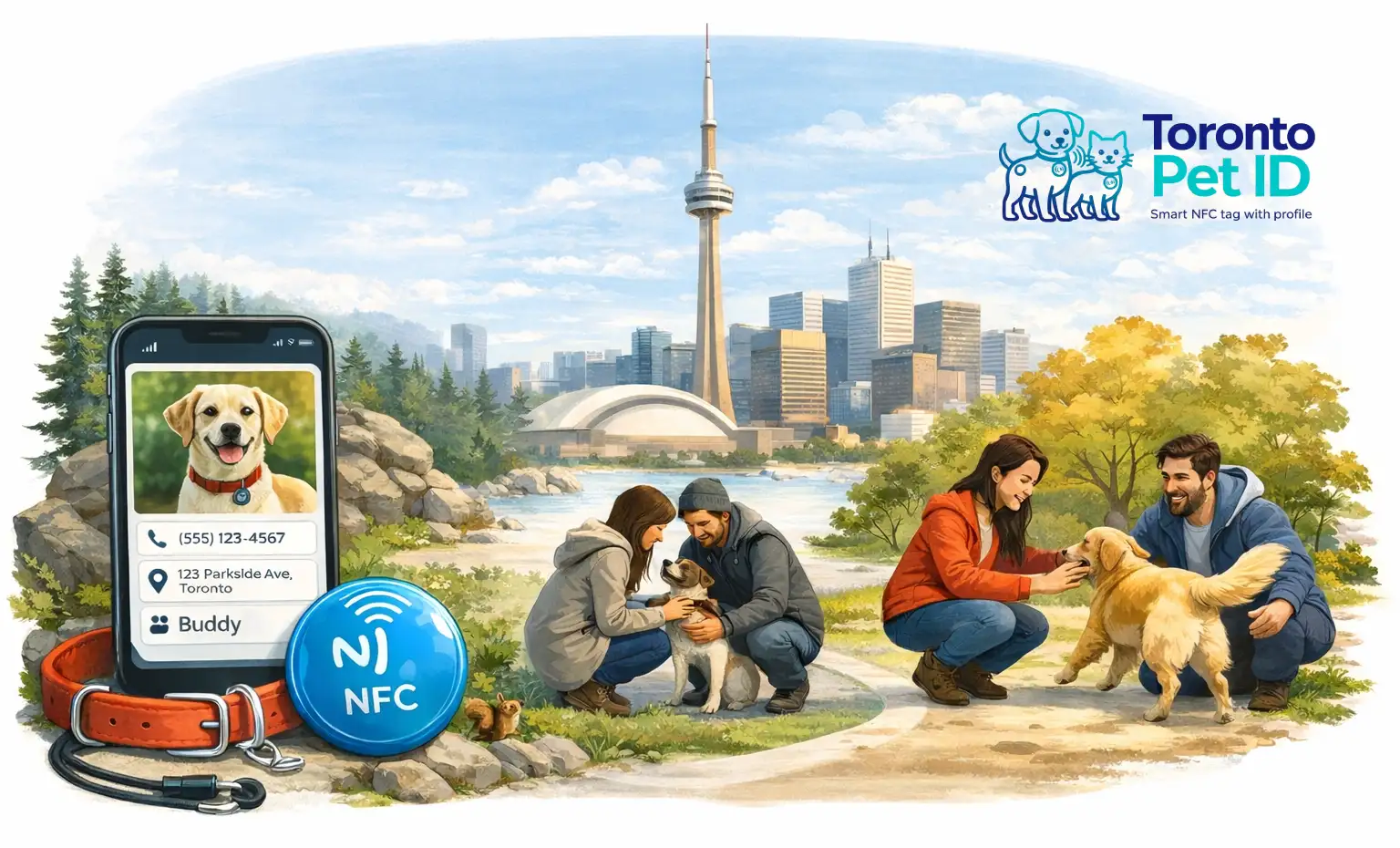 Toronto lost cat and dog find with NFC Smart Pet Tag
