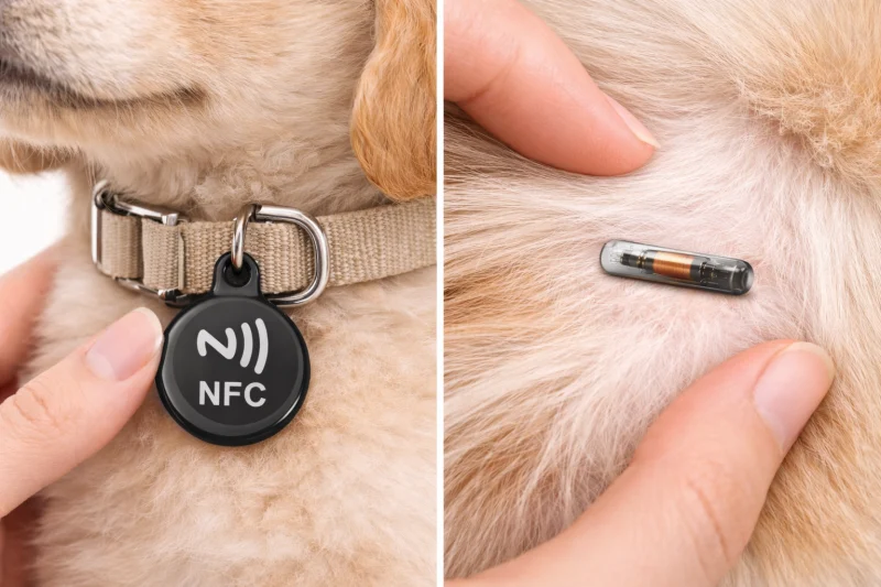 NFC Smart ID Tag for Dogs and Cats vs Microchips
