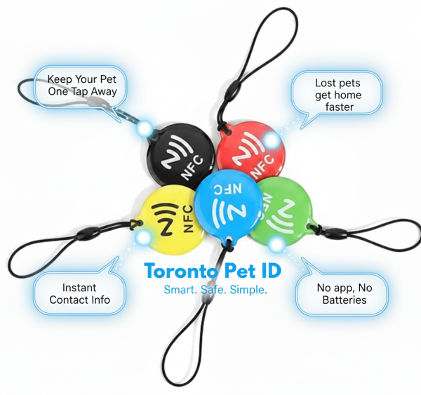 NFC Pet Tag for DOGS and CATS in Toronto Canada